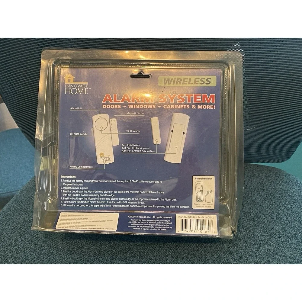 New Innovage Home Wireless Alarm System Magnetic Sensor Burglary Deterrent X3